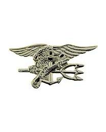 USN Navy Seal Trident Silver Pin