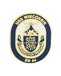 USS Wisconsin BB-64 Battleship Pin