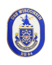 USS Wisconsin BB-64 Battleship Pin