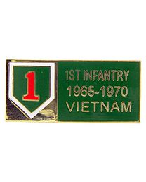 1st Infantry Division 1965-1970 Vietnam Tour Pin