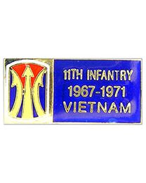 11th Infantry Division 1967-1971 Vietnam Tour Pin