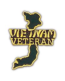 Vietnam Veteran Script Map Of Vietnam Pin