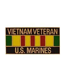 Vietnam Veteran U.S. Marines Gold/Blk Pin