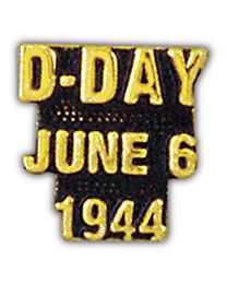 WWII D-Day June 6 1944 Script Pin