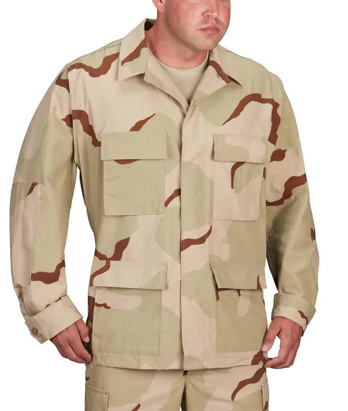 DCU 3 Color Desert Camo 100% Cotton Rip-Stop BDU Jacket PROPPER