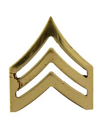 Army E-5 Sergeant Gold Rank Pin