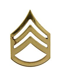 Army E-6 Staff Sergeant Gold Rank Pin