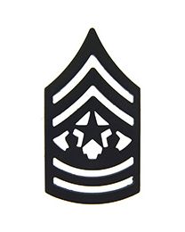 Army E-9 Command Sergeant Major Subdued Rank Pin