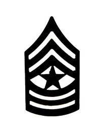 Army E-9 Staff Sergeant Major Subdued Rank Pin