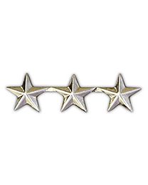 Army General Star A3 (11/16") Silver Rank Pin