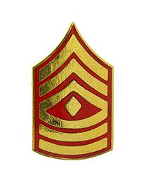 USMC E-8 First Sergeant Red/Gold Rank Pin