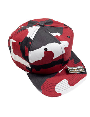 Kingsway Regional High School Red & Black Camo Spirit Snap-Back Hat USA MADE