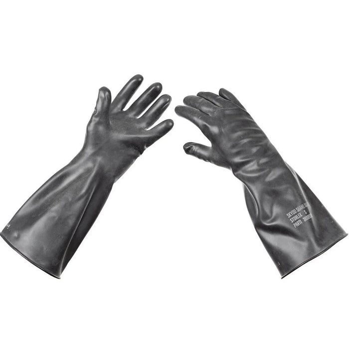U.S. Military Black NBC MOPP Chemical Warfare Protective Rubber Gloves