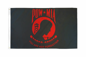 POW MIA "You Are Not Forgotten" Red Flag 3' x 5'