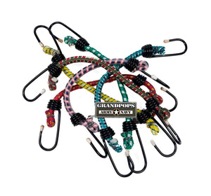 12" Colored Multi-Purpose Backpacking Bungee Cords