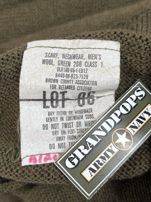 U.S. Military Original Wool OG208 Class 1 Neckwear Mens Scarf Made In USA