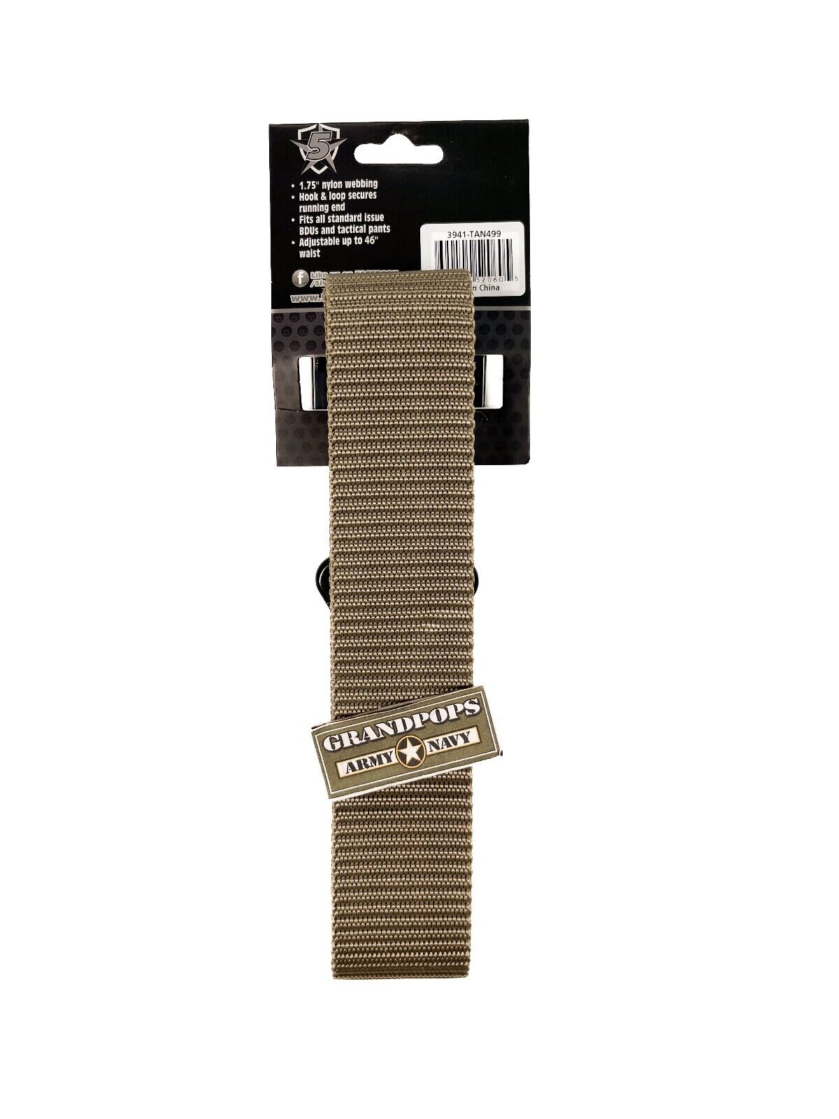 1.75 Rigger's Belt With Velcro Lining - Sizes 46 to 54