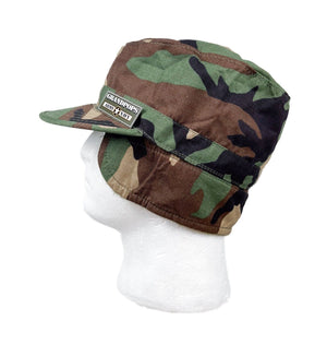 M81 Woodland Patrol Cap With Earmuffs Ripstop Made In USA
