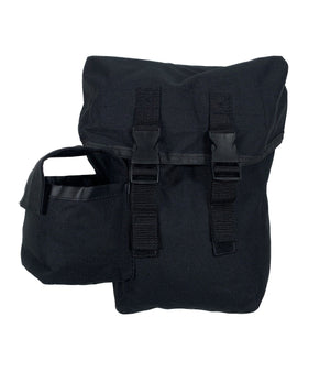 Black Tactical Ambidextrous Drop Leg Gas Mask/Utility Pouch W/ Shoulder Strap