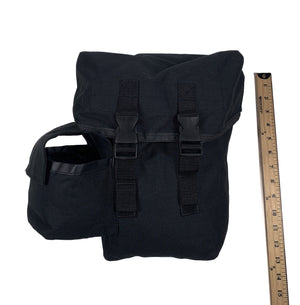 Black Tactical Ambidextrous Drop Leg Gas Mask/Utility Pouch W/ Shoulder Strap