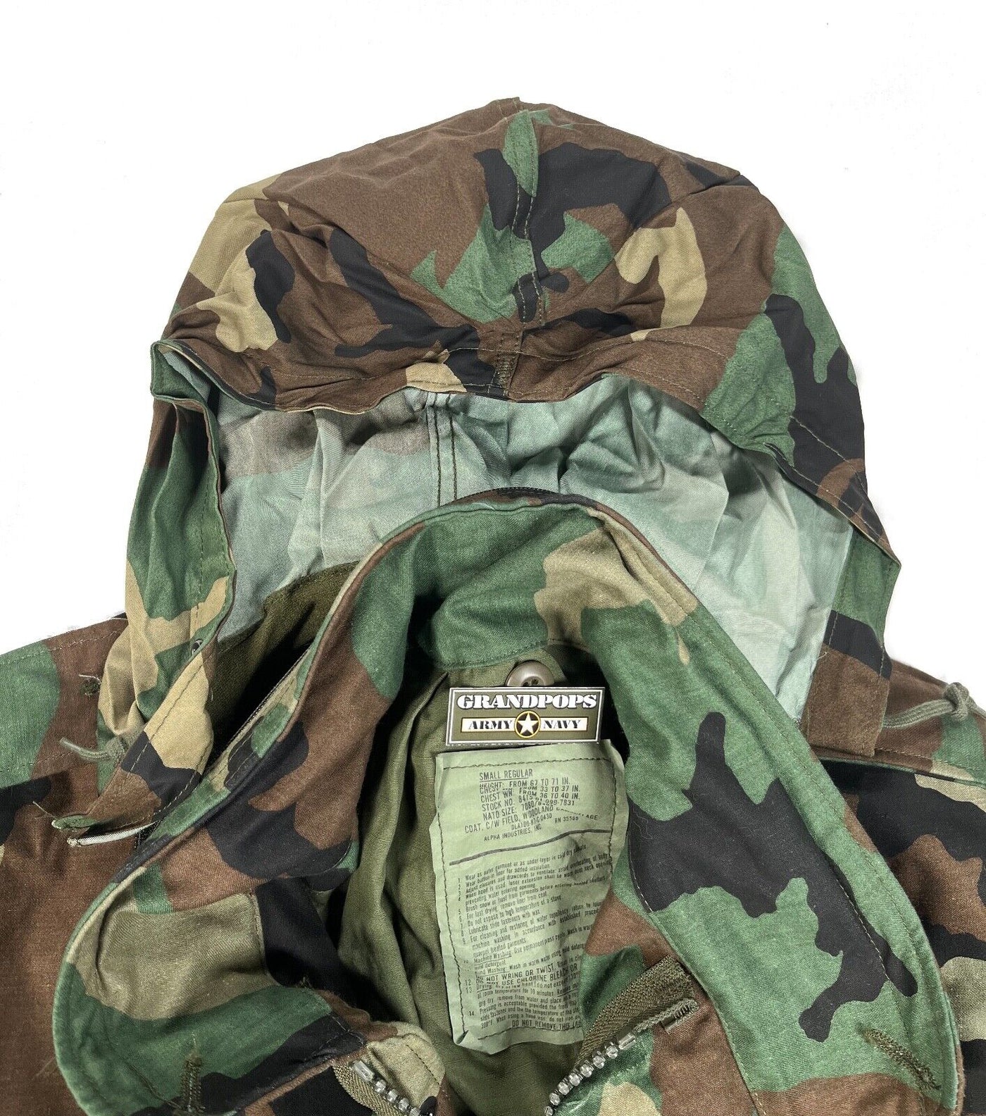 U.S. Military Original M81 Woodland Camo M65 Cold Weather Field