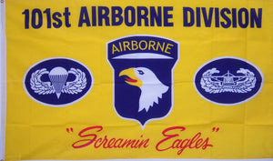 101st Airborne Division "Screaming Eagles" Yellow Flag 3' x 5'