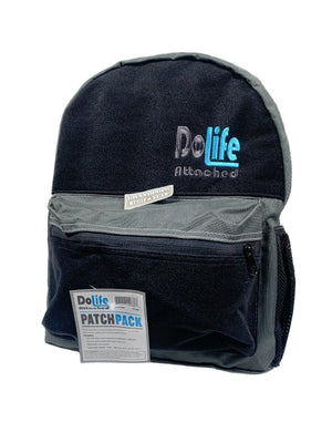 Dolife Attached Hook & Loop Patch 2 Pocket Backpack