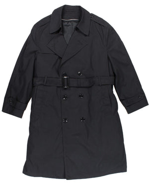 U.S. Army Black Poly/Cotton All Weather Trench Coat