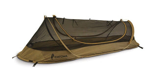 USMC Coyote Brown Catoma Pop-Up 1 Man Bugnet Tent Sleep System USED