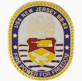 USS New Jersey BB-62 Battleship Pin