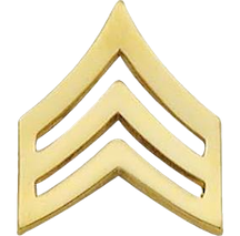 Army E-5 Sergeant Gold Rank Pin