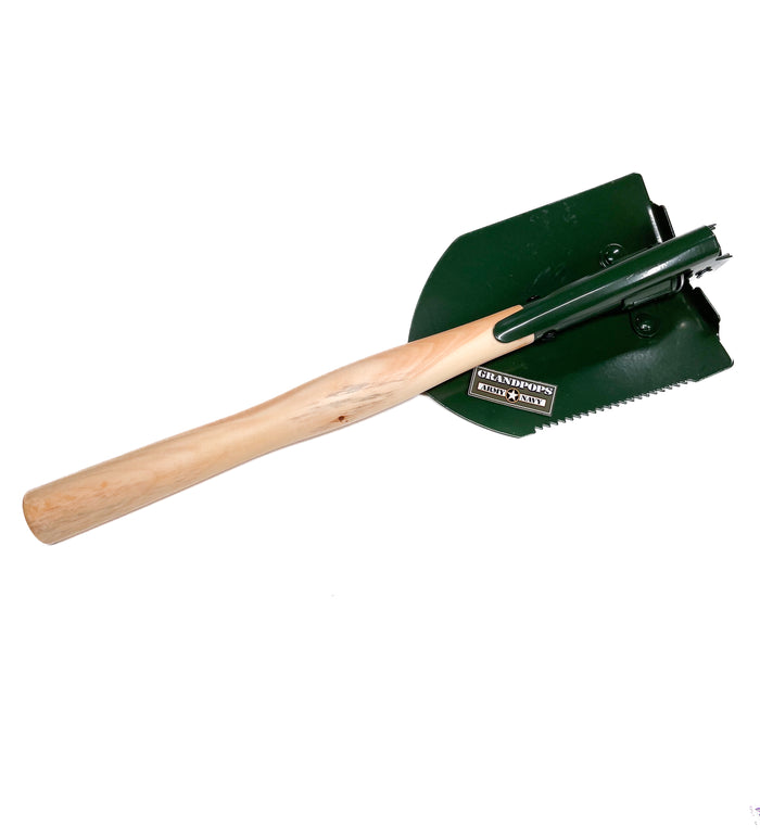 Folding Camping Wooden Handle Shovel