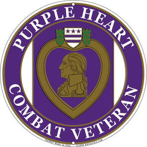 Purple Heart Combat Veteran Sign