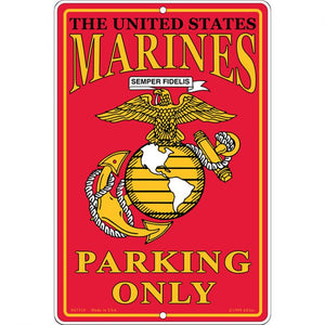 The United States Marines Parking Only Sign