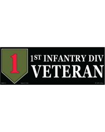 1st. Infantry Div Veteran Bumper Sticker