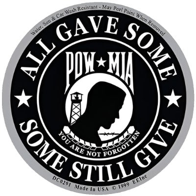 Adesivo Paraurti In Vinile "All Gave Some, Some Gave All" - Multicolor (3.75x7.5 Pollici) Trade Winds
