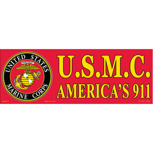 USMC America's 911 Bumper Sticker