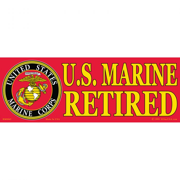 USMC U.S. Marine Retired Bumper Sticker – GRANDPOPSARMYNAVY