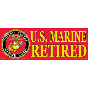 USMC U.S. Marine Retired Bumper Sticker