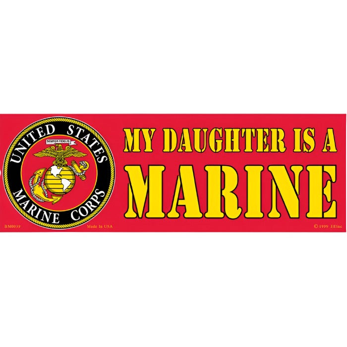 USMC My Daughter Is a U.S. Marine Bumper Sticker