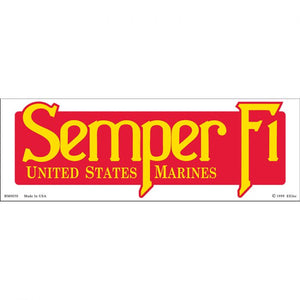 USMC Semper Fi United States Marines Bumper Sticker