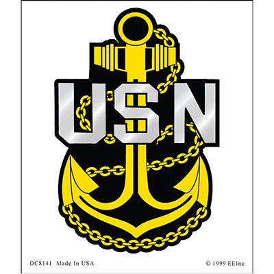 USN Anchor Sticker