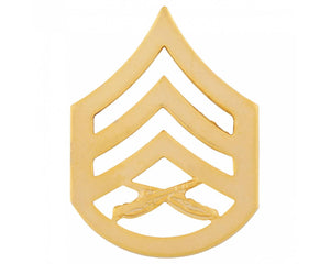 USMC E-6 Staff Sergeant Satin Gold Rank Pin