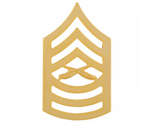 USMC E-8 Master Sergeant Satin Gold Rank Pin