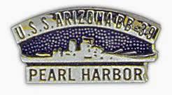 USS Arizona BB-39 Pearl Harbor Pin