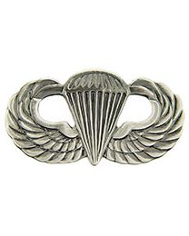 Army Basic Paratrooper Wings (1 1/4") Pewter Insignia Pin