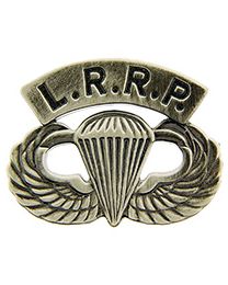 Army L.R.R.P. Paratrooper Wings Insignia Pin (PEWTER)
