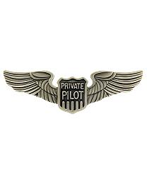 Private Pilot Aviator Wings Badge Pin