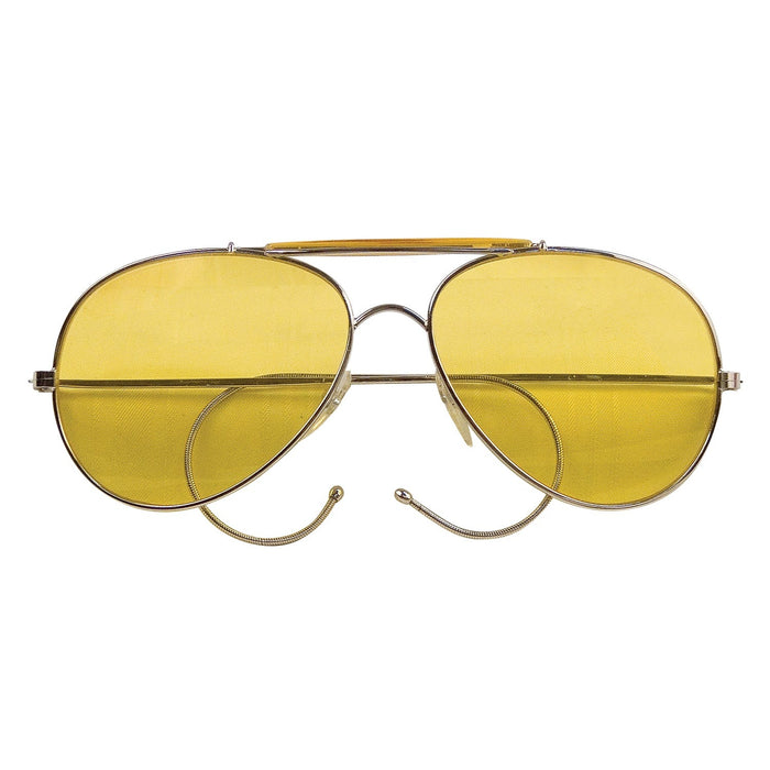 Classic Yellow Aviator Air Force Style Sunglasses