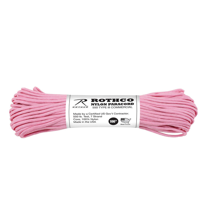 Rose Pink Paracord Type III 550 LB